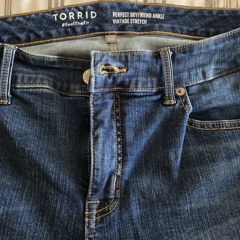 Torrid Perfect Boyfriend Ankle Vintage Stretch Jean Size 16S